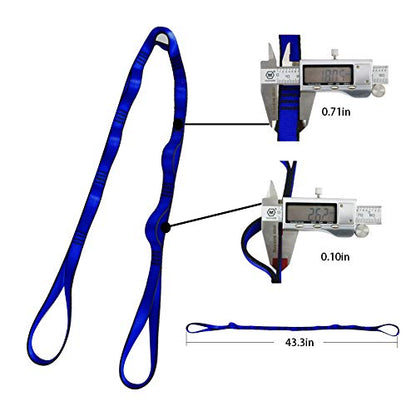 2Pcs Daisy Chain Rope High Strength Nylon Loops Adjustable Yoga Pilates Rope Swing Extension Straps Strong Daisy Chains (Blue)