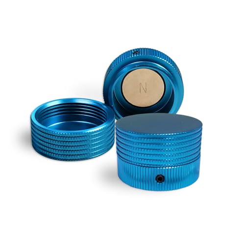 Pool Chalk Holder - Aluminum Round Chalk Holder, Magnetic Chalk Holder Use with TAOM Pyro | Portable Taom v10 Chalk Organizer for Billiards Pool Accessories - color: Blue