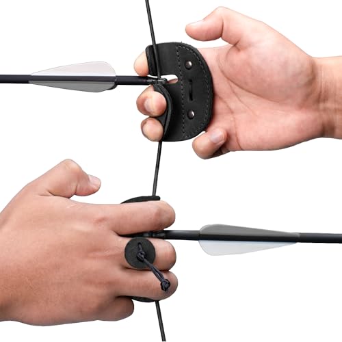 Hide & Drink, Archery Finger Tab, Protect Guard for Recurve Bows, Finger Protector, Shooting Practice Gear Sports & Outdoors, Full Grain Leather, Handmade - color: Charcoal Black, size: Right Handed