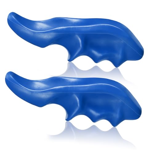 Nuanchu 2 Pcs Blue Thumb Saver Massage Tool Deep Tissue Massager for Pressure Reflexology Professional Neck Shoulder Back Foot Stress Relief - color: Blue