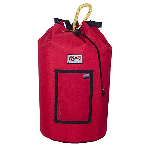 Rock-N-Rescue Grand Rope Bag, Premium Climbing Gear Storage Backpack, Heavy-Duty 1000D Nylon, Padded Shoulder Straps, Waterproof Design, Made in USA, Perfect for Mountaineering - color: Red, size: Small - 150' of 1/2" Capacity
