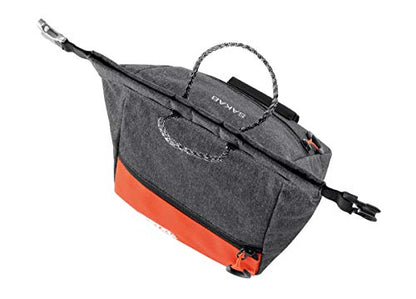 Petzl SAKAB Rock Climbing Chalk Bag - Gray (200g) | Large, Roll-Top Bouldering Chalk Bucket