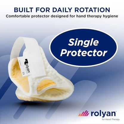 Rolyan Palm Protector with Finger Separators, Contracture, Right Hand | Sherpa-lined palm cushion with finger separators guards the palm and helps prevent finger contracture - size: With Finger Separator, style: Right Hand