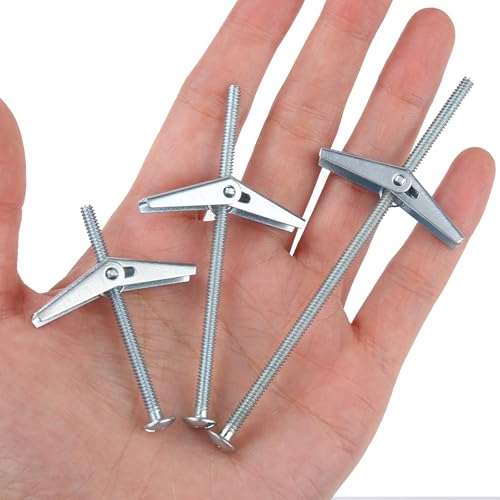 HASWARE Toggle Bolt Zinc Plated Steel and Wing Nut for Hanging Heavy Items on Drywall 1/8 Multi (25 Pack) - size: 1/8 Multi (25 Pack)