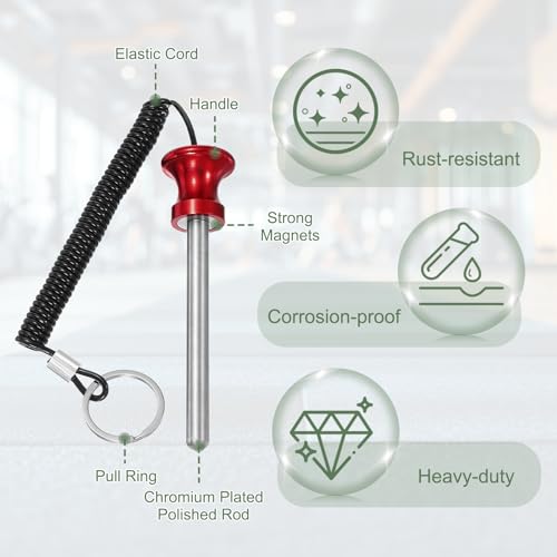 Weight Stack Pin, Weight Gym Pin Strength Training Equipment Replacement with Pull Rope for Commercial Home - color: Blue/Red, size: 0.4 x 3.9 Inch