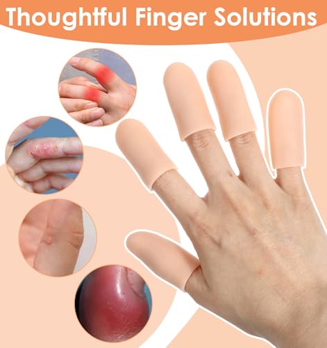 20 Pcs Rubber Thumb, Rubber Thumb Protector Silicone Reusable | Rubber Fingers Silicone Finger Guards, Reusable Waterproof Finger Protection Covers for Cooking, Crafts, Writing