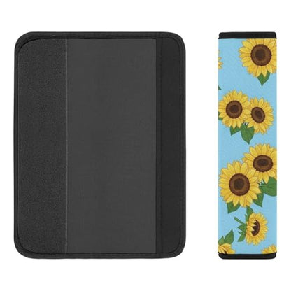 2 Pack Universal Fit Seat Belt Cover for Child, Stroller Pushchair High Chair, Beautiful Sunflower Automotive Seat Belt Protector, Pressure Relief - color: Pattern 242