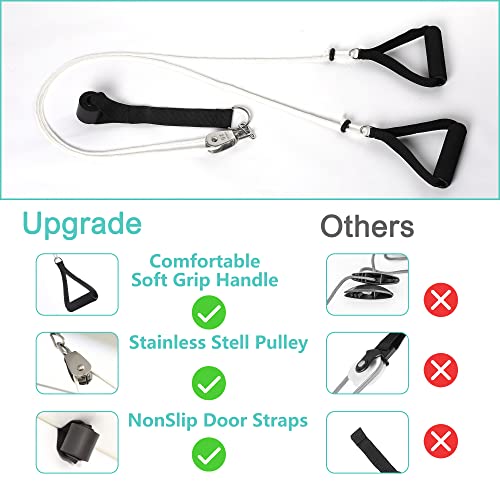 Shoulder Pulley, Over The Door Pulley System for Shoulder Rehab, Shoulder Exercise Pulley for Physical Therapy, Assisting Rotator Cuff Recovery, Increase Flexibility Stretching, Range of Motion
