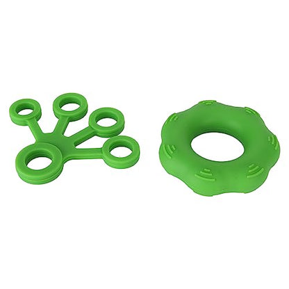 Hand Grip Strengthener Set Finger Exerciser Silicone Grip Strength Trainer Resistance Bands Finger Stretcher for Senior Arthritis Relieve Wrist Pain
