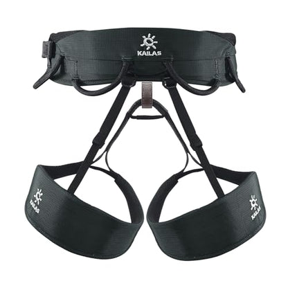 KAILAS Airo Rock Climbing Harness Men Roofing Harnesses Rescue Mountaineering Safety Belt Women Comfortable Lightweight - color: Black, size: Large