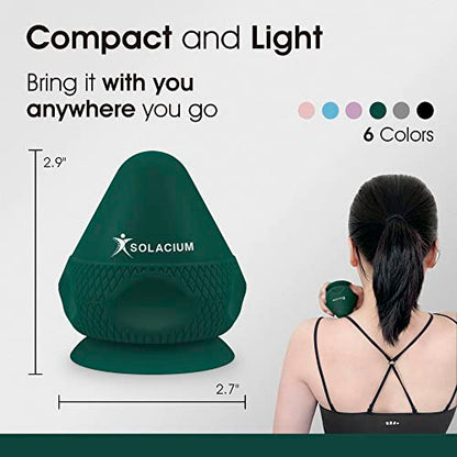 Solacium Mountable Massage Therapy Tool - Multi-Surface Suction Cup Wall Massage Tool for Sore Muscles, Myofascial Release, Stress Relief, Trigger Point and Deep Tissue Massage (Dark Green) - color: Dark Green