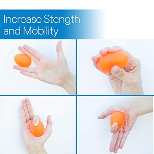 RMS 4-Pack Hand Exercise Balls - Physical & Occupational Therapy Kit | For Arthritis and Grip Strength, 4 firmness levels for stiff hands, fingers, stress and hand therapy