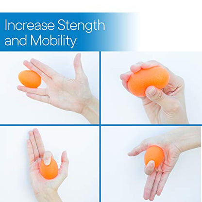 RMS 4-Pack Hand Exercise Balls - Physical & Occupational Therapy Kit | For Arthritis and Grip Strength, 4 firmness levels for stiff hands, fingers, stress and hand therapy