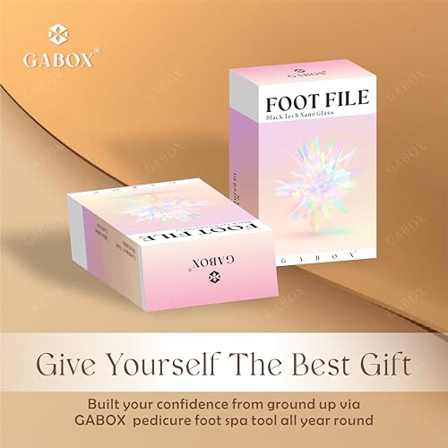 GABOX Nano Glass Pro Foot File, Feet Callus Remover, Dead Skin Exfoliator | Heel & Foot Scrubber, Pedicure SPA Tool for Women & Men, Removedor de Callos en Los Pies, Crystal Gold - style: Crystal Gold