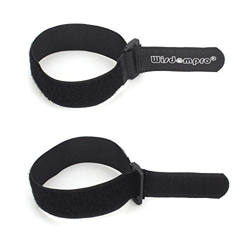 Wisdompro 12 Pack 1 x 12 Inch Long Hook and Loop Tie Down Straps Heavy Duty | Durable Nylon, Reusable, Large, Wide, Black, Functional Adjustable Fastening Cinch Strap Cable Cord for Home, Office, Outdoor - size: 1 x 12 Inch, 12 Pack