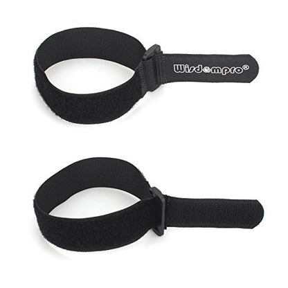 Wisdompro 12 Pack 1 x 12 Inch Long Hook and Loop Tie Down Straps Heavy Duty | Durable Nylon, Reusable, Large, Wide, Black, Functional Adjustable Fastening Cinch Strap Cable Cord for Home, Office, Outdoor - size: 1 x 12 Inch, 12 Pack