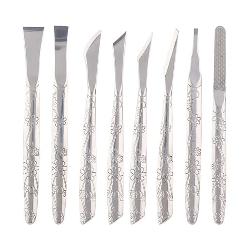 8Pcs Ingrown Toenail Removal Kit, Stainless Steel Pedicure Kit, Pedicure Knife Dead Skin Removal, Ingrown Toenail Treatment Tool Set with A PU Leather Box