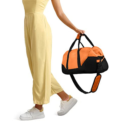21" Large Duffle Bag with Adjustable Strap - color: Orange