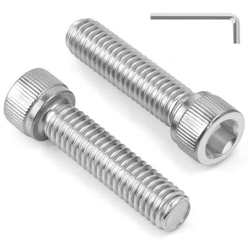 60 PCS 1/4-20 x 3/4" Hex Socket Head Cap Screws Bolts, Allen Socket Drive, Bright Finish, 304 Stainless Steel 1/4 inch Allen Bolt, Fully Machine Thread - color: Silver, size: 1/4-20 x 3/4"