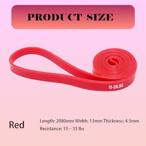 Resistance Bands, 5-Level Pull Up Assistance Bands for Working Out, Elastic Band for Exercise, Muscle Training, Full Body Training - color: 4PCS Red