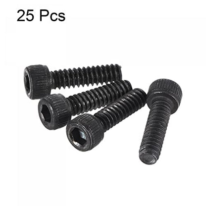 uxcell #6-32x1/2" Hex Socket Head Cap Screw Bolts 12.9 Grade Alloy Steel 25pcs - size: #6-32x1/2"