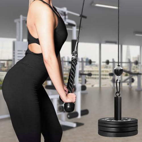 Weight Loading Pin with Carabiner Fit 1 inch and 2 inch Olympic Weight Plate for Fitness Strength Cable Pulley System LAT Lifting Pulldown Home Gym