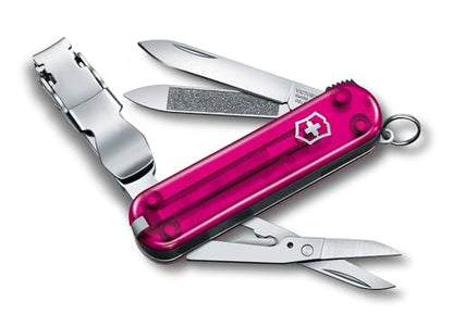 Victorinox 0.6463.T2 Folding Pocket Knife Nail Clip 580 - color: Transparent Pink