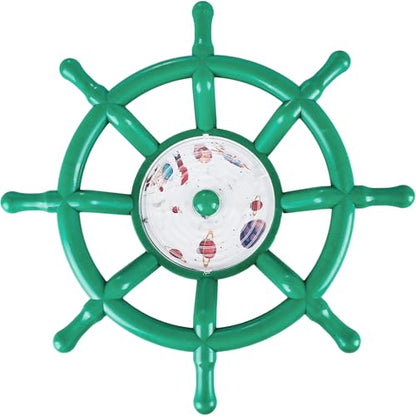 Kids Playground Accessories Outdoor Plastic Steering Wheel Playset Pirate Ship Wheel for Playhouse Garden Backyard Tree House - color: Green Set 1