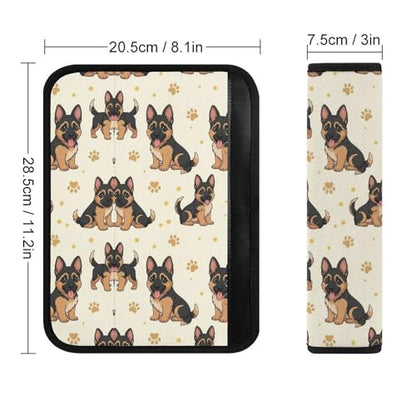 1 Pair Universal Fit Seat Belt Cover for Elderly Support, Most Cars, German Shepherd Art Seat Belt Cushion, Neck and Shoulder Support - color: Pattern 950