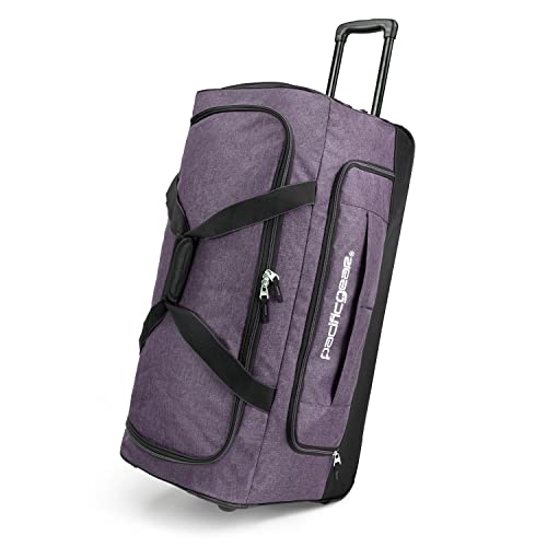 Pacific Gear Duffel Bag with Rolling Wheels - color: Purple, size: 30 inch