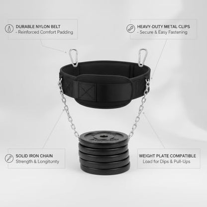 Maximize Upper Body Strength with Iron Chain Weighted Dip Belt for Pull-Ups and Dips - size: 3.94 x 3.15 x 1.18 in