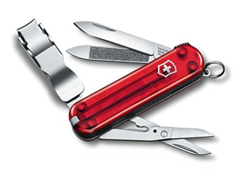 Victorinox 0.6463.T2 Folding Pocket Knife Nail Clip 580 - color: Translucent Red