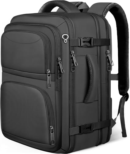 Travel Backpack, Expandable Carry on Backpack for Men, TSA 17.3 inch Laptop Bag Flight Approved, Lightweight Business Luggage Bag, Travel Gifts for Men Women, Black - color: Black, size: 17.3 Inches