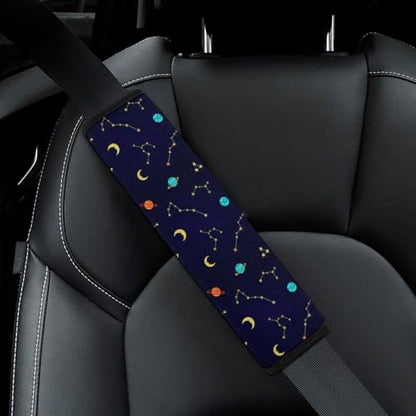 Universal Soft and Comfortable Car Seat Straps Shoulder Pads for Girls and Boys, Most Cars, 1 Pair Space Galaxy Constellation Harness Pads Strap Comfortable Driving - color: Pattern 693