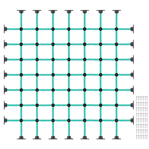 Climbing Net for Kids with Installation Base for 60" × 60" Wooden Frames, 1000 lbs Capacity Cargo Climbing Net Ladder for Playgrounds, Treehouses, Swing Sets & Outdoor Obstacle Courses - color: 60" X 60"