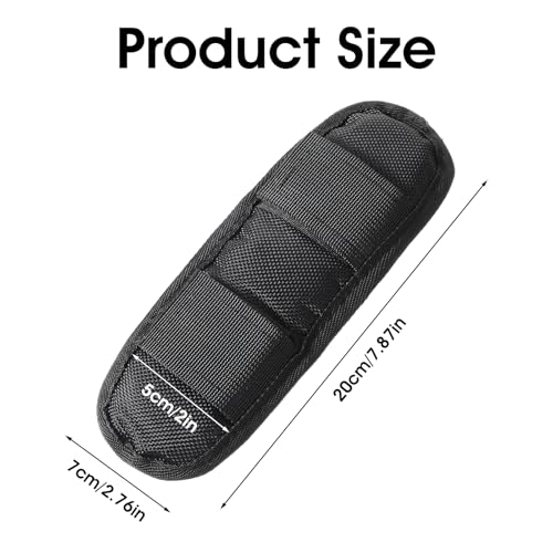 2 Pack Black Shoulder Strap Pad, Extra Thick Shoulder Strap Pad, Removable Luggage Bags Shoulder Strap Pads, Universal Replacement Shoulder Pad, Guitar Strap Pad, Fastener Cushions for Shoulder Bags