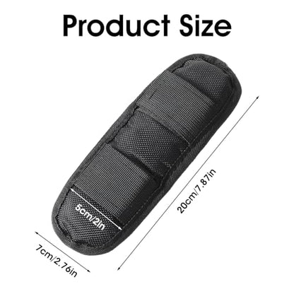 2 Pack Black Shoulder Strap Pad, Extra Thick Shoulder Strap Pad, Removable Luggage Bags Shoulder Strap Pads, Universal Replacement Shoulder Pad, Guitar Strap Pad, Fastener Cushions for Shoulder Bags