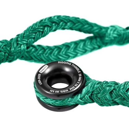 Pelican Rope Arborist Sling, USA Made 3/4" 10 FT Adjustable Rigging Block Sling with Aluminum Ring - Single-Head, 20,000 LBS MBS / 2,000 LBS WLL, 12 Strand Green Polyester, Tree Climbing Gear - style: Single-head 3/4" - 10 Ft