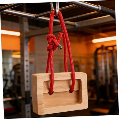 Uonlytech 2pcs Wooden Climbing Hangboard Finger Trainer for Rock Climbing Strength Building Portable Fingerboard Training Board for Indoor and Outdoor Use