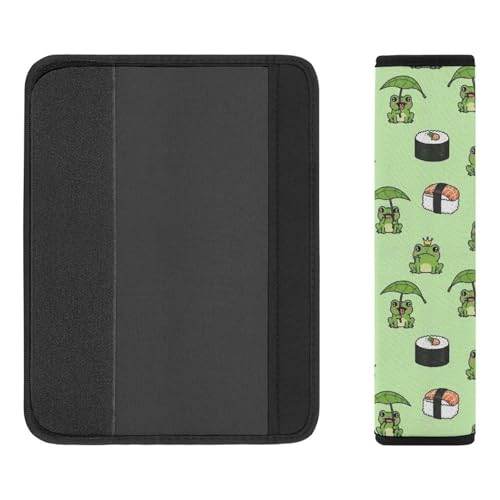 1 Pair Universal Fit Seat Belt Cover for Elderly Support, Most Cars, Frog Gifts Frogs Lovers Seat Belt Cushion, Neck and Shoulder Support - color: Pattern 1031