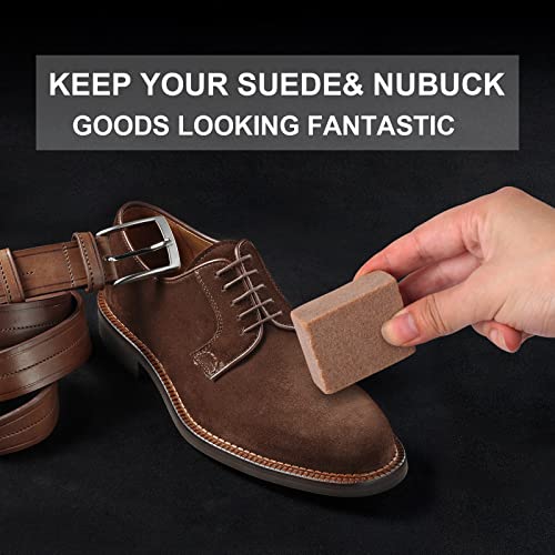 MAXIMILIAN Shoe Cleaner Kit 2 Pcs Suede Brush and Eraser 3-in-1 Copper Wire Shoe Brush Soft Rubber Bristles Suede brush for Shoes Boots Sneaker Birkenstock