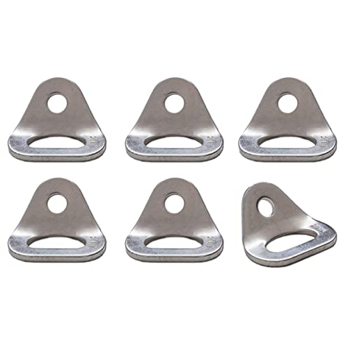 26kN Climbing Wall Bolt Hanger/Anchor/Tiedown for 3/8" Screw/Bolt Ideal for Rock Climbing and Home Gyms, Hammocks, Trailer Tie-Downs. Robust, Load-Bearing Steel Tie-Off - size: Six-Pack