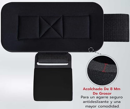 AQF Weight Lifting Hooks (Pair) - Neoprene Padded Wrist Strap for Deadlift - color: Black