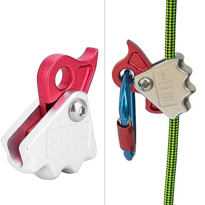 15KN Self Brems Stop Stop Stop with Automatic Blocking Equipment for Climbing, Suitable for a 9-12 Mm Rope, Easy to Use