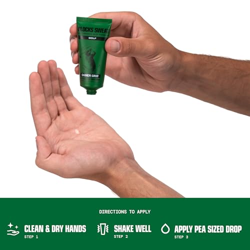 Gamer Grip Golf Cream for Sweaty Hands (Golf) Made in USA | Fast-Drying Hand Cream for Enhanced Swing Control & Accuracy, Residue-Free Sweat Absorbing Lotion