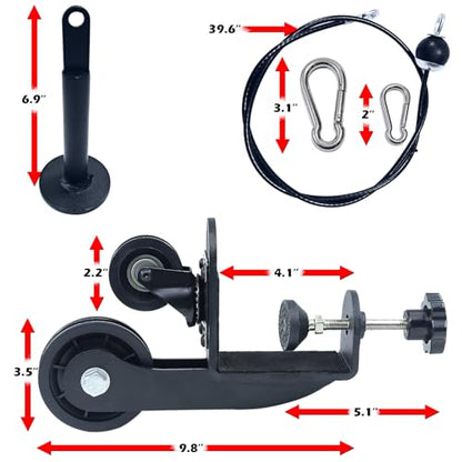 Forearm Strengthener - RISANXUN Wrist Strength Trainer for Tabletop - Adjustable Arm Wrestling Training Pulley System with Weight Loading Pin for Home Gym (Set B)