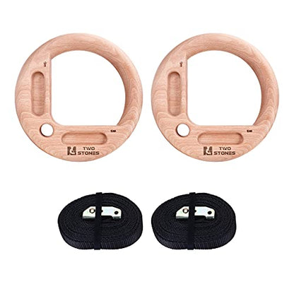 Two Stones Portable Hangboard Rock Climbing as Pull Up Ring for Rock Climbers Trainning Indoor or Outdoor Fingerboard Climbing Hang Board for Climbing