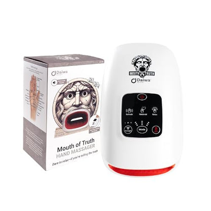 Daiwa Felicity Cordless Hand Massager with Heat and Compression - Wrist and Hand Massager for Arthritis and Carpal Tunnel (Mouth of Truth) - style: Mouth of Truth