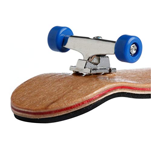 Mini Professional Fingerboard Set, DIY Skateboard, Maple Wood Toy for Finger Coordination Development (Dark Blue) - color: Dark Blue