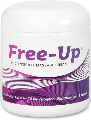 Free-Up-Professional Massage Cream, Fragrance-Free, Great Glide, Lubricity, Tissue Perception, Perfect for Physical Therapy, Massage Versatile, Non-Greasy, 8 Oz Jar - size: 8 Ounce (Pack of 1)